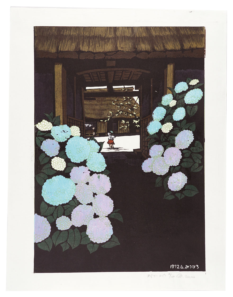 Unno Mitsuhiro “Gate with Hydrangea”／