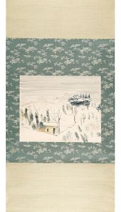 山本鼎｢自筆画幅　雪景｣