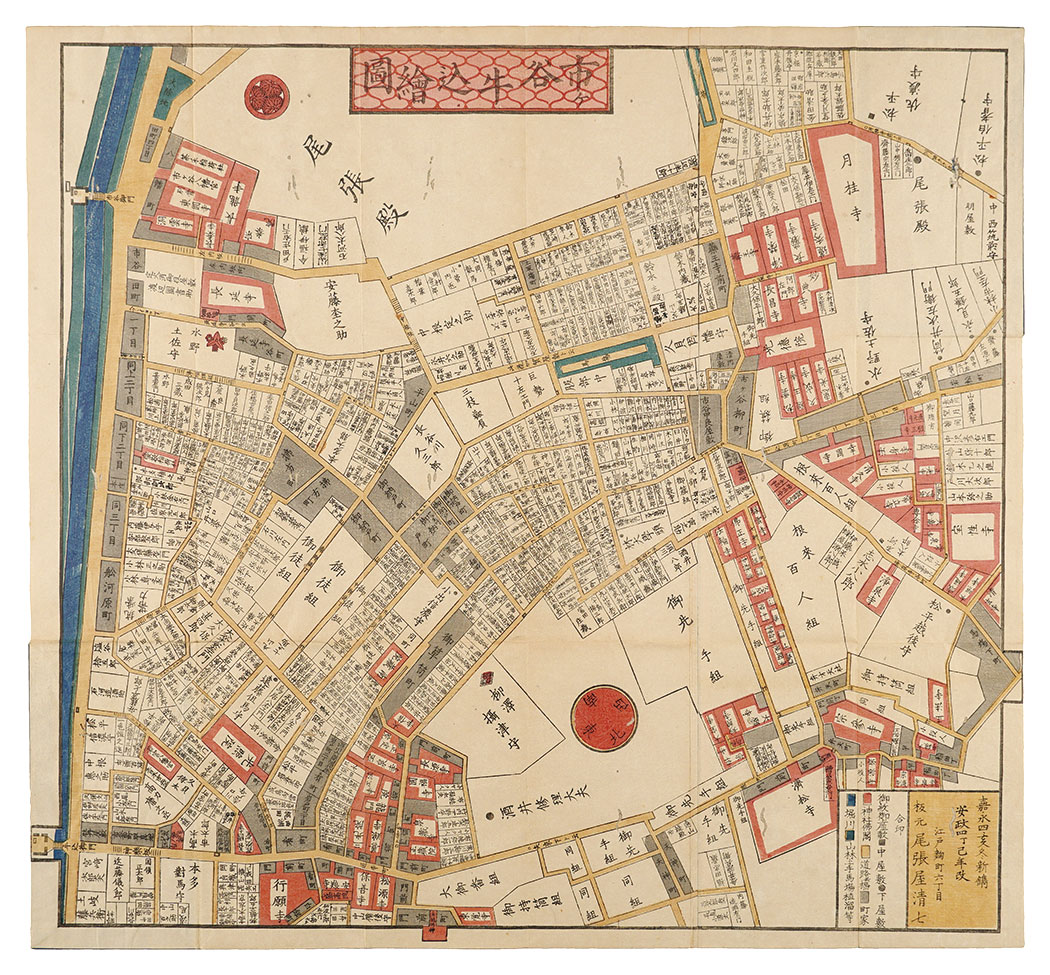 Unknown “Map of Ichigaya and Ushigome”／