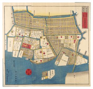 Map of the South Nihonbashi around Tsukiji and Hacchobori, Expanded and Revised / Kageyama Muneyasu