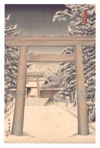 New Famous Sights of Nagoya / January: Snowy Morning at the Shrine / Asami Kojo