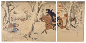 Fierce Battle at Snowy Dengzhou near Weihaiwei / Kokunimasa