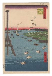 Hiroshige I/One Hundred Famous Views of Edo / View of Shiba Coast[名所江戸百景　芝うらの風景]