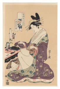 Beauties of the Yoshiwara as Six Floral Immortals / Hanaogi of the Ogiya 【Reproduction】 / Eishi