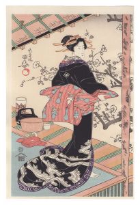 Plum-blossom viewing beauty【Reproduction】 / Kunimaru