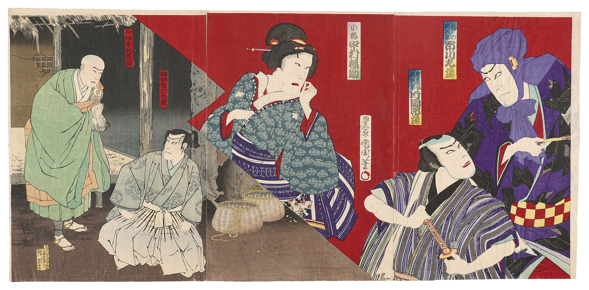 Kunichika and Kiyochika “Kabuki Play: Nichiren Daishi Shinjitsu-den”／