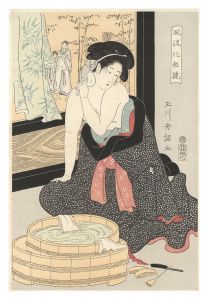 Woman Washing Her Neck【Reproduction】 / Shucho