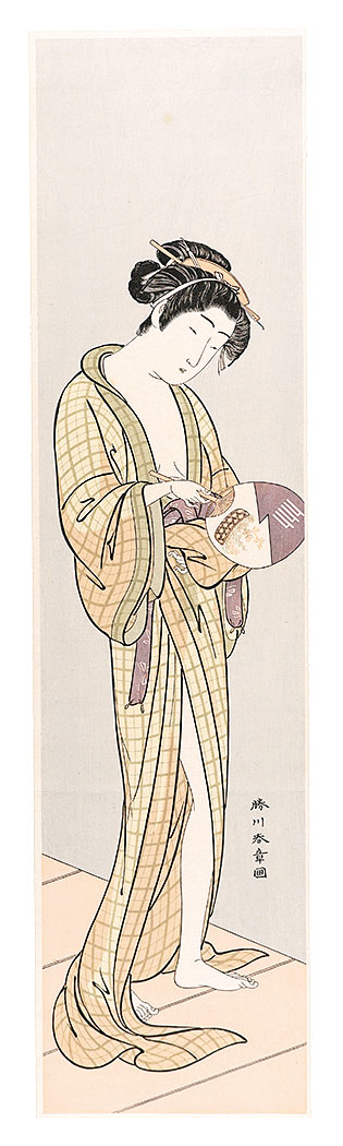 Shunsho “Woman Standing on the Veranda【Reproduction】 ”／