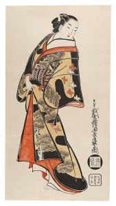 dohan/Courtesan in a Dress with Pine and Plover Design【Reproduction】[立美人　松に千鳥模様着【復刻版】]