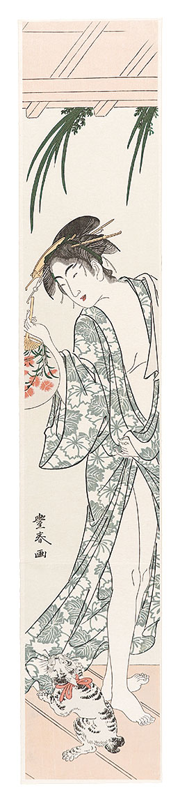 Toyoharu “Woman After a Sweet-Flag Bath【Reproduction】 ”／