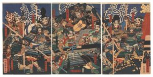 貞秀｢羽柴久吉公陣幕武将図｣