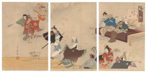 Koto/Customs of Ancient Times / Genroku Dance[古代風俗　元禄踊里之図]