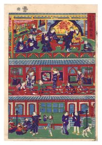 Prosperity of the Jinpu-ro at Yokohama in Musashi Province / Toyoshige II