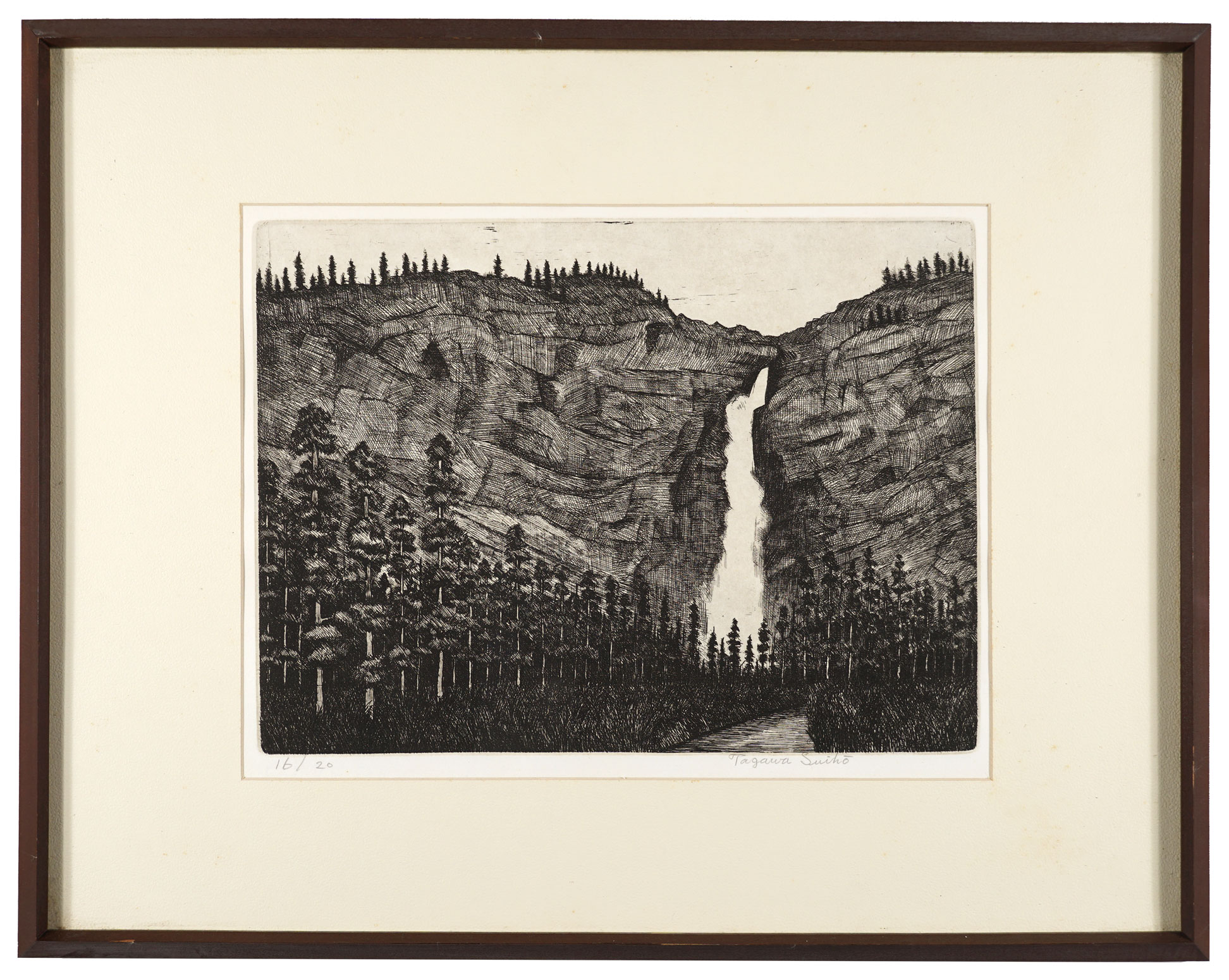 Tagawa Suiho “Canadian rockies waterfall(A)”／