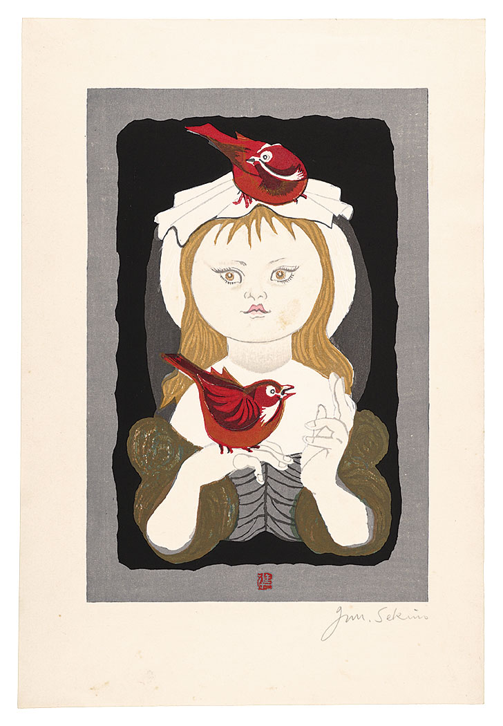 Sekino Junichiro “Birds and a Girl”／