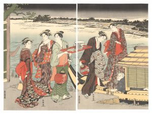 Shuncho/Pleasure Boat on a Summer Evening 【Reproduction】[黄昏の涼み舟【復刻版】]