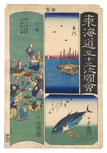 Pictures of the Fifty-three Stations of the Tokaido Road / Shinagawa, Nihonbashi and Kawasaki / Hiroshige I