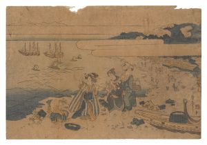 Gathering Shellfish (tentative title) / Utamaro