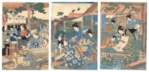 Kunisato/Illustration of Flourishing Sericulture[蚕家大繁昌之図]
