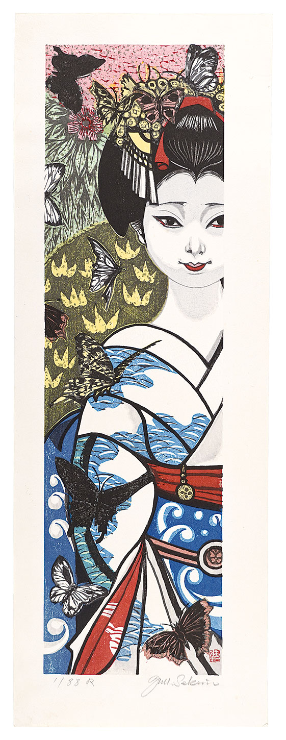 Sekino Junichiro “Twelve Months of Maiko / April: Butterfly”／