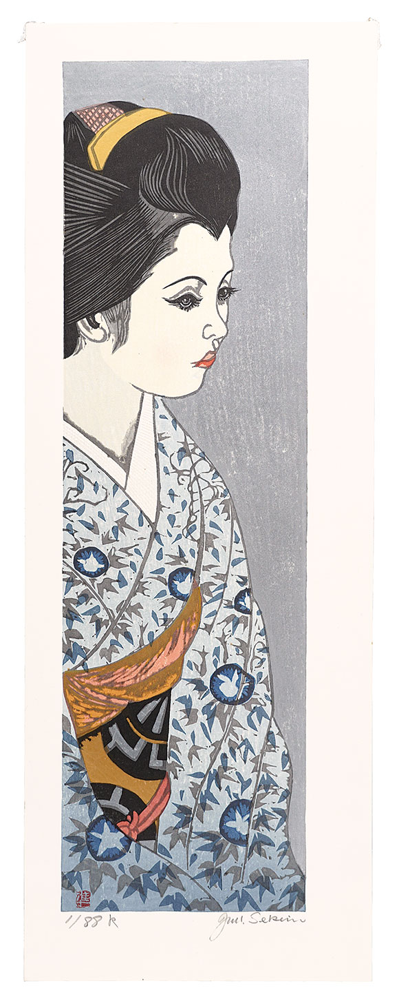 Sekino Junichiro “Twelve Months of Maiko / August: Morning Glory ”／