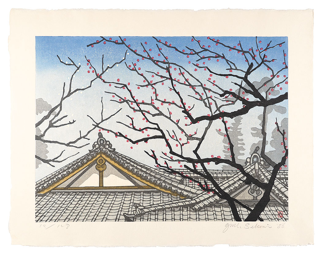 Sekino Junichiro “Eight Views of Chofu / Fuda Tenjin Shrine”／