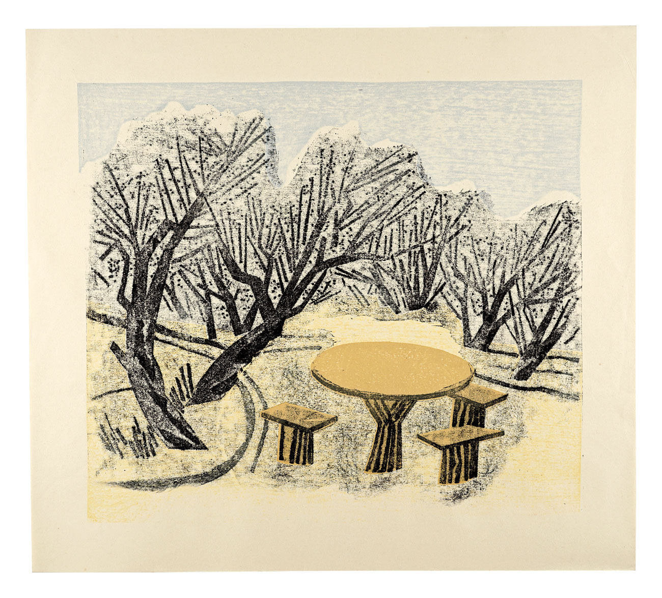 Maekawa Senpan “Plum trees and Tables”／