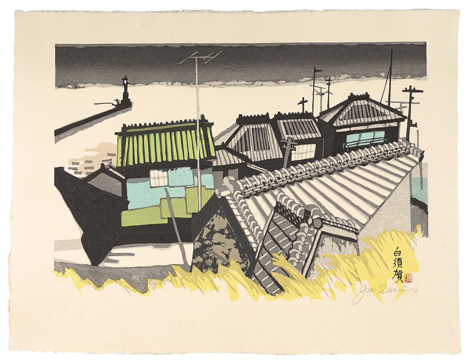 Sekino Junichiro “The Fifty-three Stations of the Tokaido / Shirasuka”／