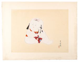Twelve Aspects of Palace Dolls / No. 4: The Festival of the Third Month (Holding a Baby Doll) / Nishizawa Tekiho