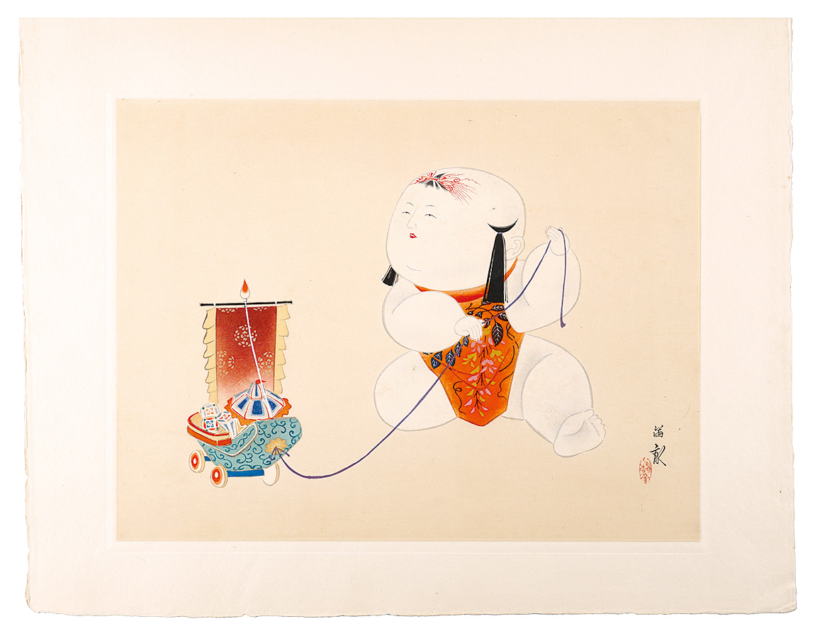 Nishizawa Tekiho “Twelve Aspects of Palace Dolls / No. 1: Treasure Boat”／