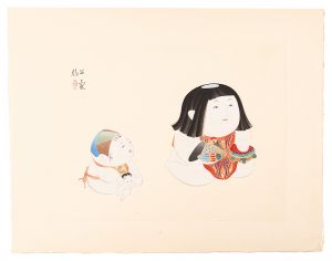 Twelve Aspects of Palace Dolls / No. 8: Cockfight / Nishizawa Tekiho