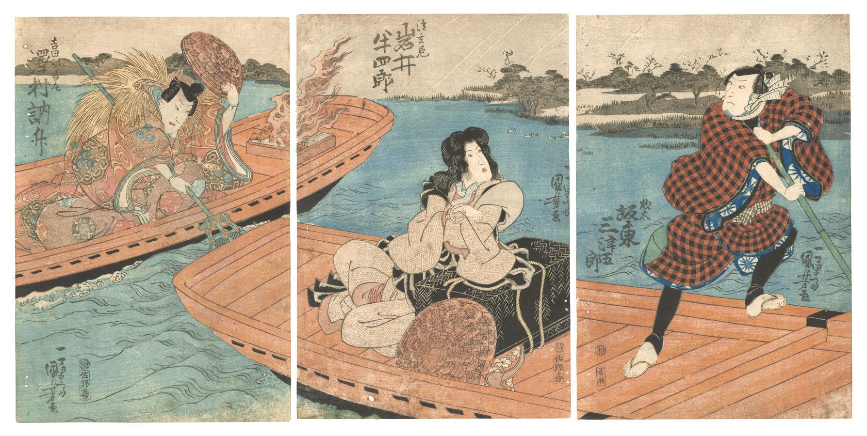 Kuniyoshi “Kabuki Play: Hana Butai Yoshi ya Otoko”／