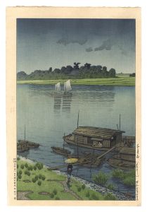 Early summer rain(Arakawa) / Kawase Hasui