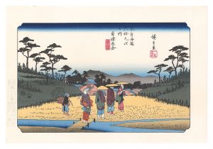 Sixty-nine Stations of the Kiso Road / The Crossroad at Kusatsu【Reproduction】 / Hiroshige I