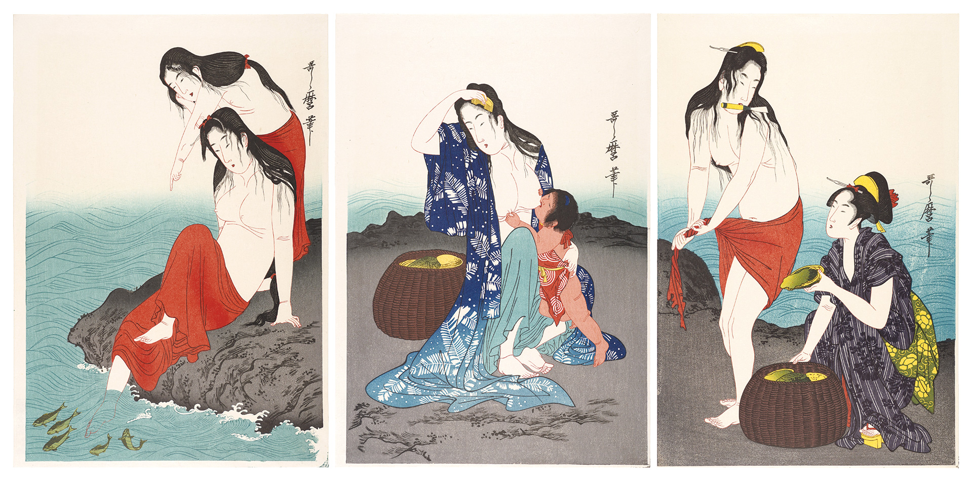 Utamaro “Abalone Divers【Reproduction】”／