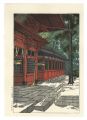 <strong>Kawase Hasui</strong><br>Lingering snow at Sanno