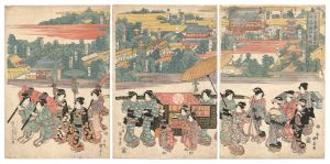 The Pilgrimage Procession to Kinryuzan Temple at Asakusa in the Eastern Capital / Kuniyasu