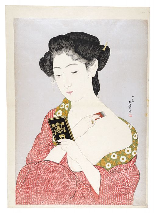 Hashiguchi Goyo “Woman Applying Make-up”／