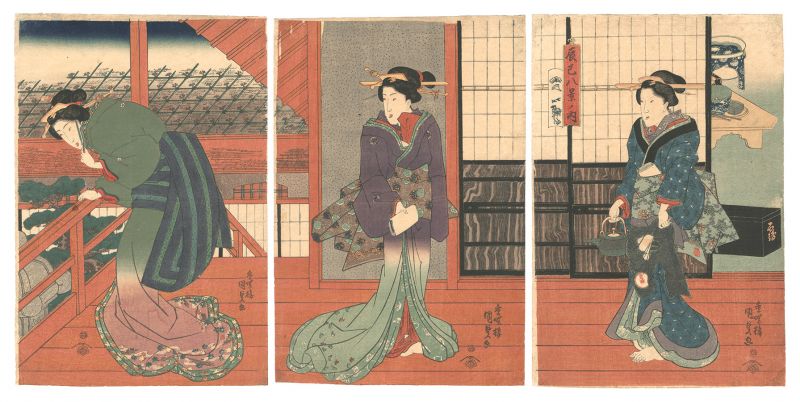 Kunisada I “Eight Views of Fukagawa”／