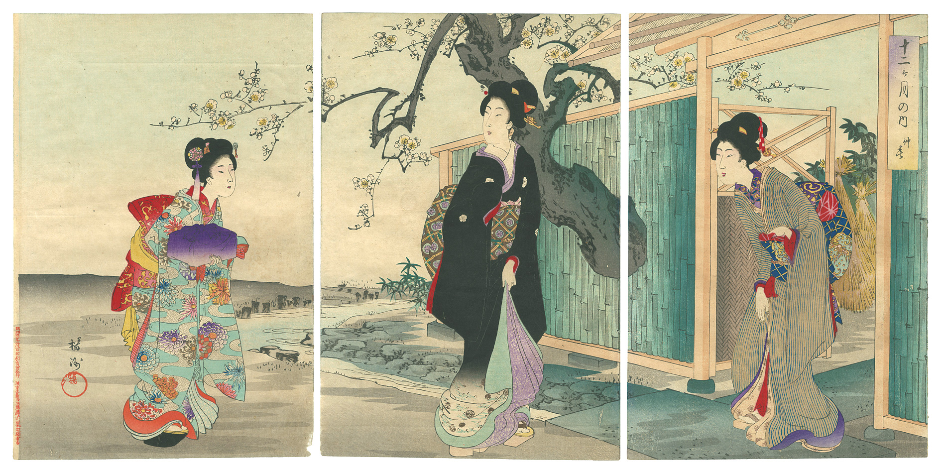 Chikanobu “The Twelve Months / Mid-spring”／