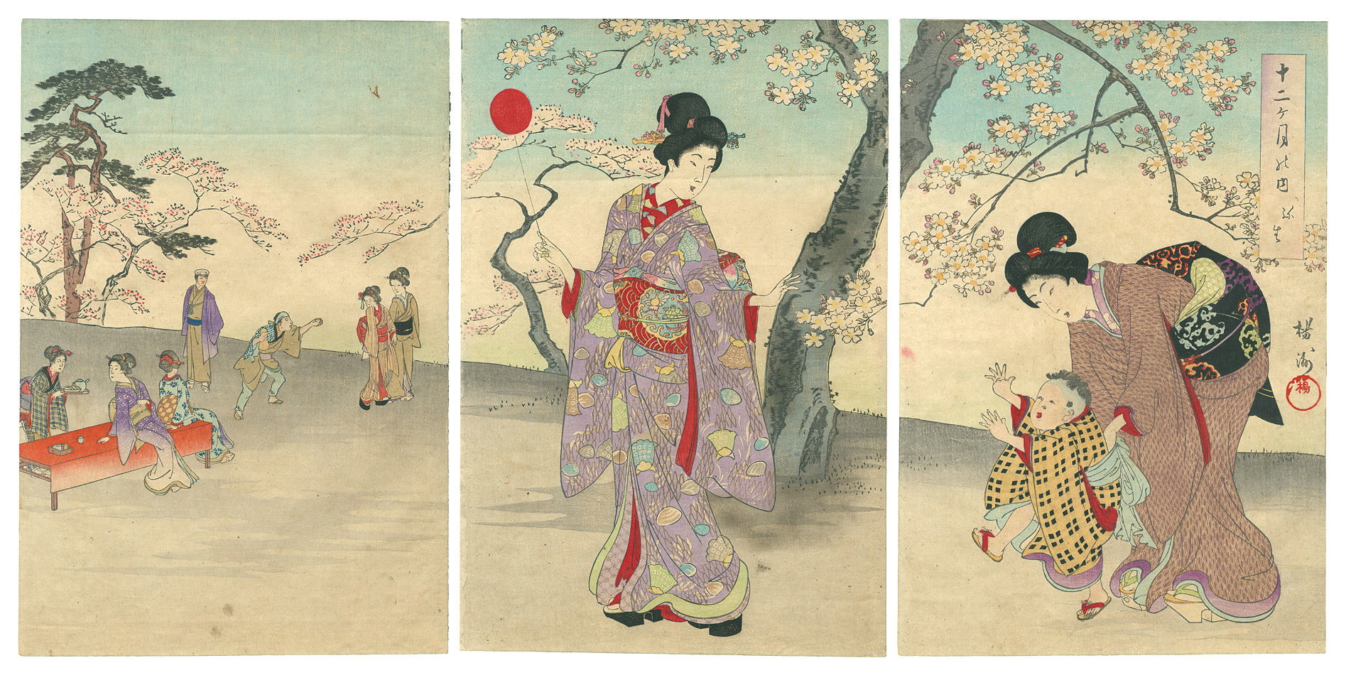 Chikanobu “The Twelve Months / March”／