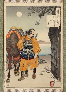 One Hundred Aspects of the Moon / Moon at Katada Bay: Saito Kuranosuke / Yoshitoshi