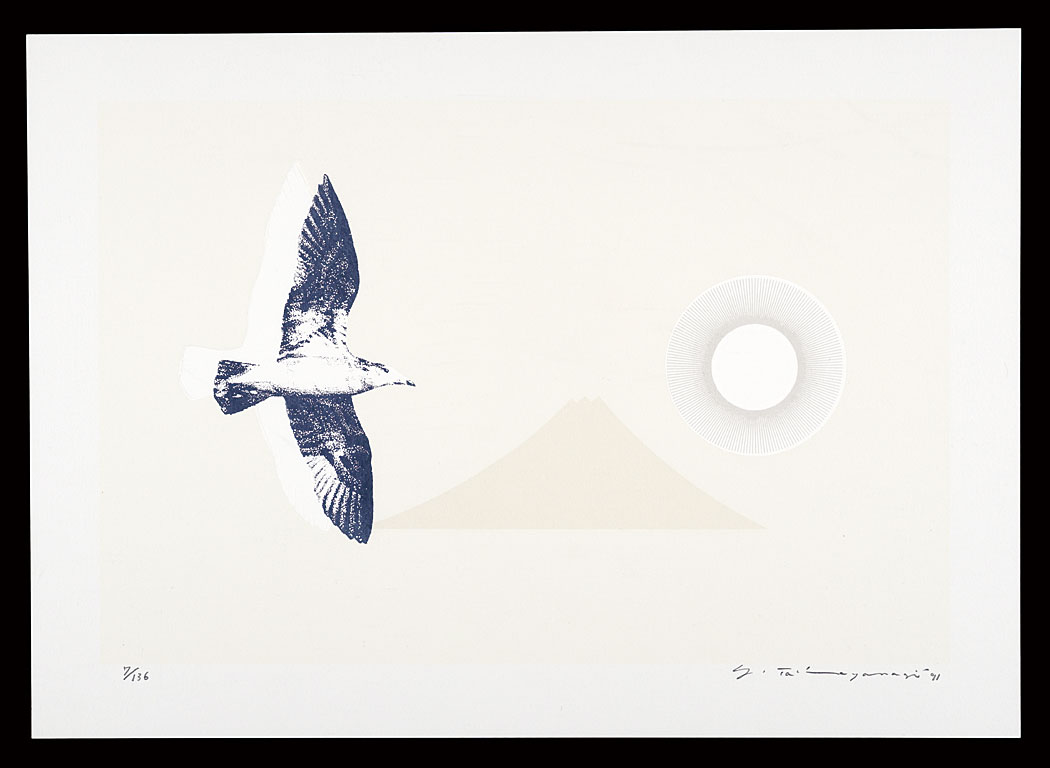 Takayanagi Hiroshi “Thirty-six Views of Mt. Fuji in the HEISEI period / Fuji with a Flying Gull”／