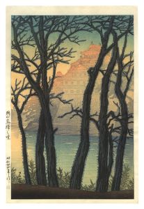 川瀬巴水｢岡山烏城の暁｣