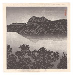 板画新日本百景　摩周湖　／　下澤木鉢郎