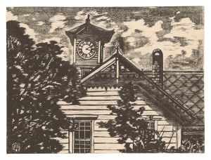 Hanga New One Hundred Views of Japan / The Old Clock Tower / Taneichi Seiichi