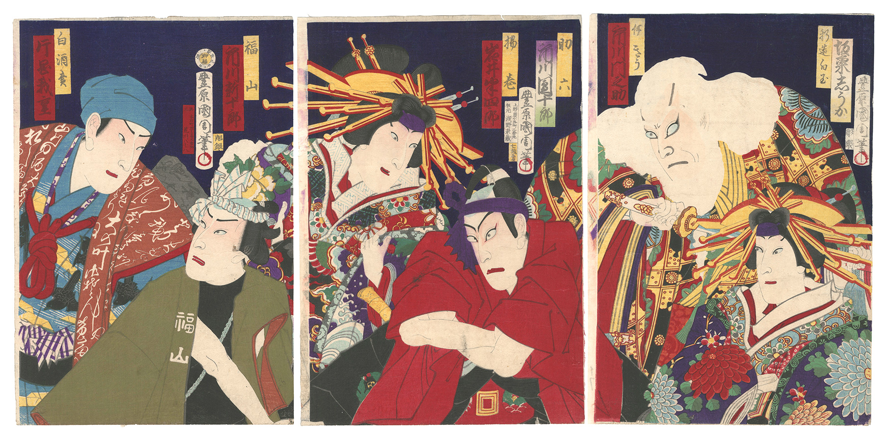 Kunichika “Scene from a Kabuki Play”／