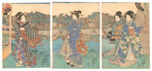 Spring Scene Matched with Beauties / Toyokuni III