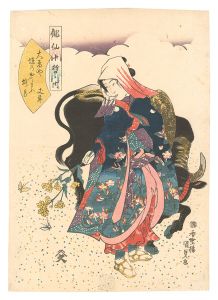 Kunisada I/The Ten Great Pupils of the Haikai Poet Basho / Poem by Joso[俳仙十哲ノ内　丈草]
