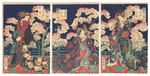 Yoshitora/Triptych of the Pleasure Quarters[青楼三幅対]